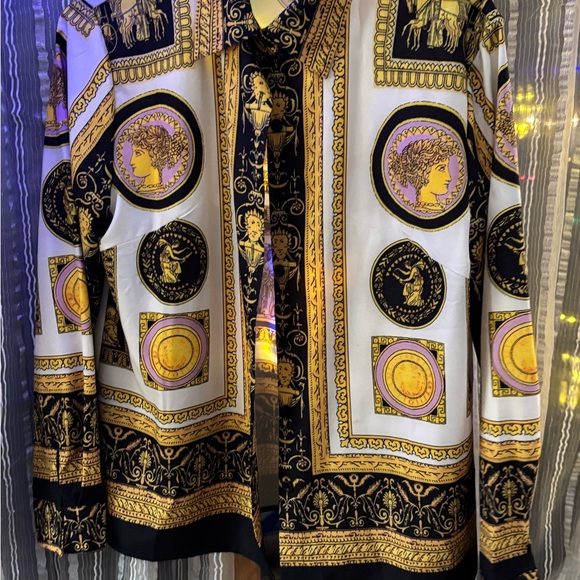 Tops - Vintage Baroque Print Shirt